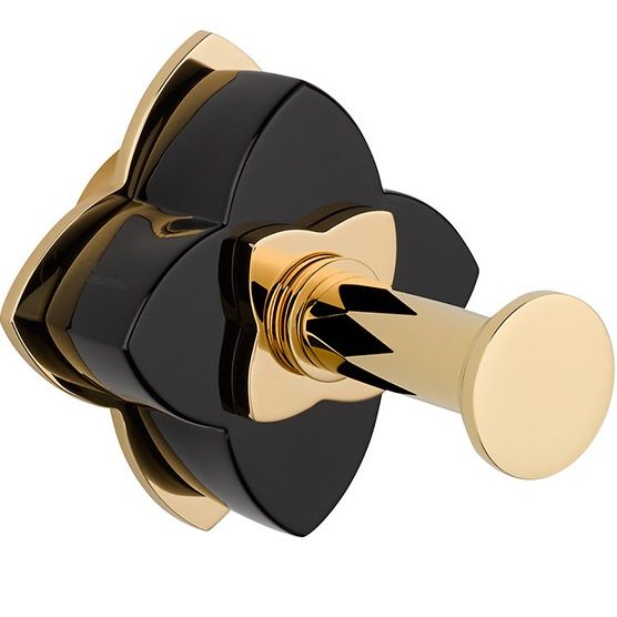 Крючок подвесной THG Petale de cristal noir U6D-F01-517 (золотой, черный хрусталь)