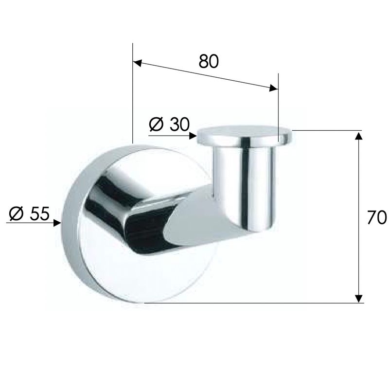Крючок Remer Guest GS50CR (хром)