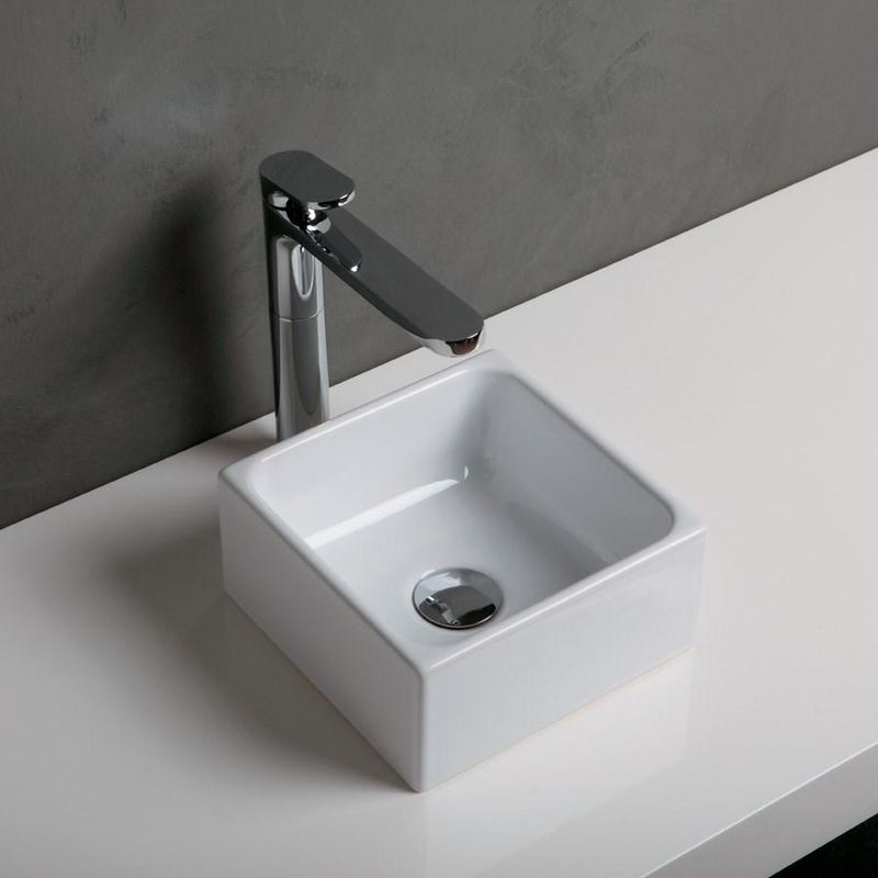 Раковина накладная Azzurra Lavabi Arredo Geometric LALA025250Q0BI/(GEO25bi)*0 25x25