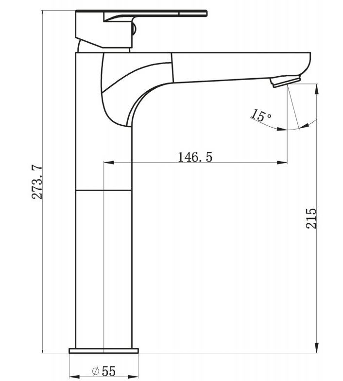 Смеситель для раковины BelBagno Loyd LOY-LMC-CRM
