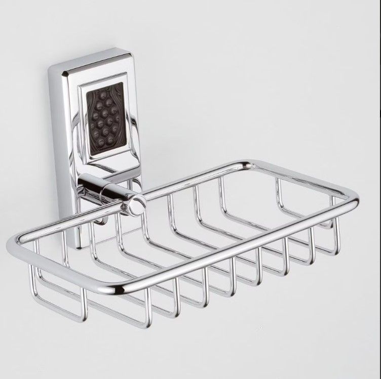 Мыльница-корзина металлическая THG Metropolis cristal clair A2L-A02-620 (хром, черный)