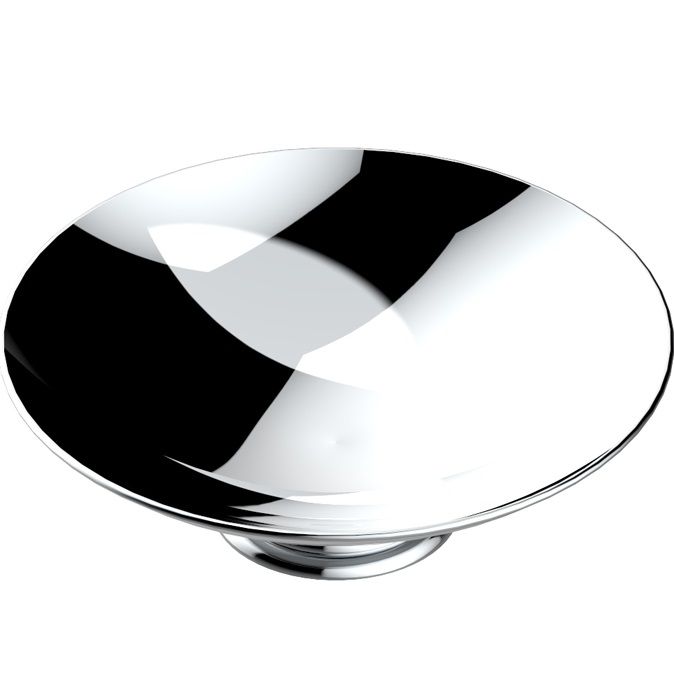 Мыльница металлическая настольная 15x15 см. THG Marquise porcelaine blanche A7G-A02-544GM (хром, платина)