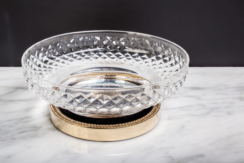 Мыльница настольная Boheme Murano Cristal 10205 (золотой)