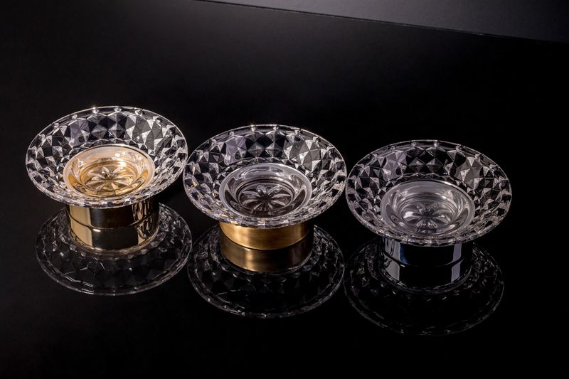 Мыльница настольная Boheme Murano Cristal 10205 (золотой)