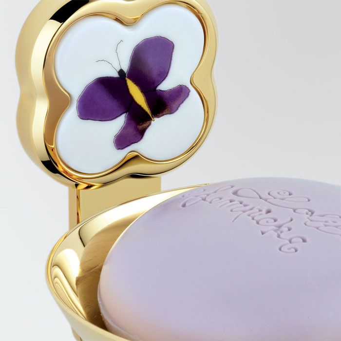 Мыльница подвесная 15x15 см. THG Capucine Mauve Decor Or A7D-F01-546GM (золотой, лиловый)