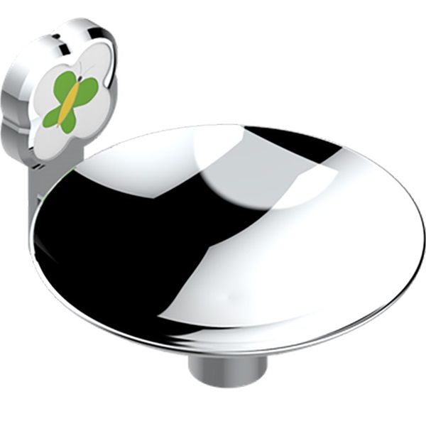 Мыльница подвесная 15x15 см. THG Capucine Vert Decor Platine A7E-A02-546GM (хром, зеленый)