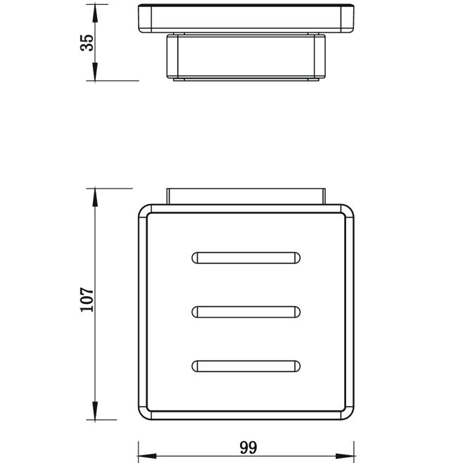 Мыльница подвесная Whitecross Cubo CU2420GL (золотой PVD)