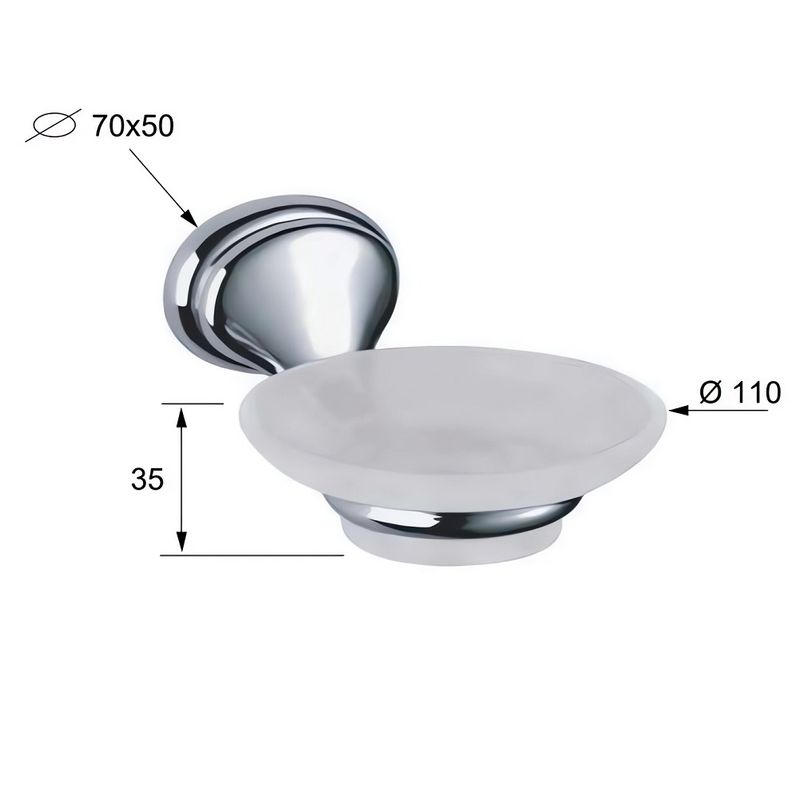 Мыльница Remer 900 NV10CR (хром, белый)