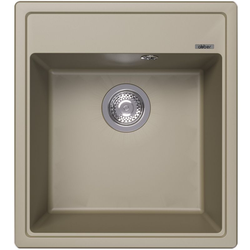 Мойка кухонная Abber Quarz AQ2901S 51х46 (песочный), слив-перелив
