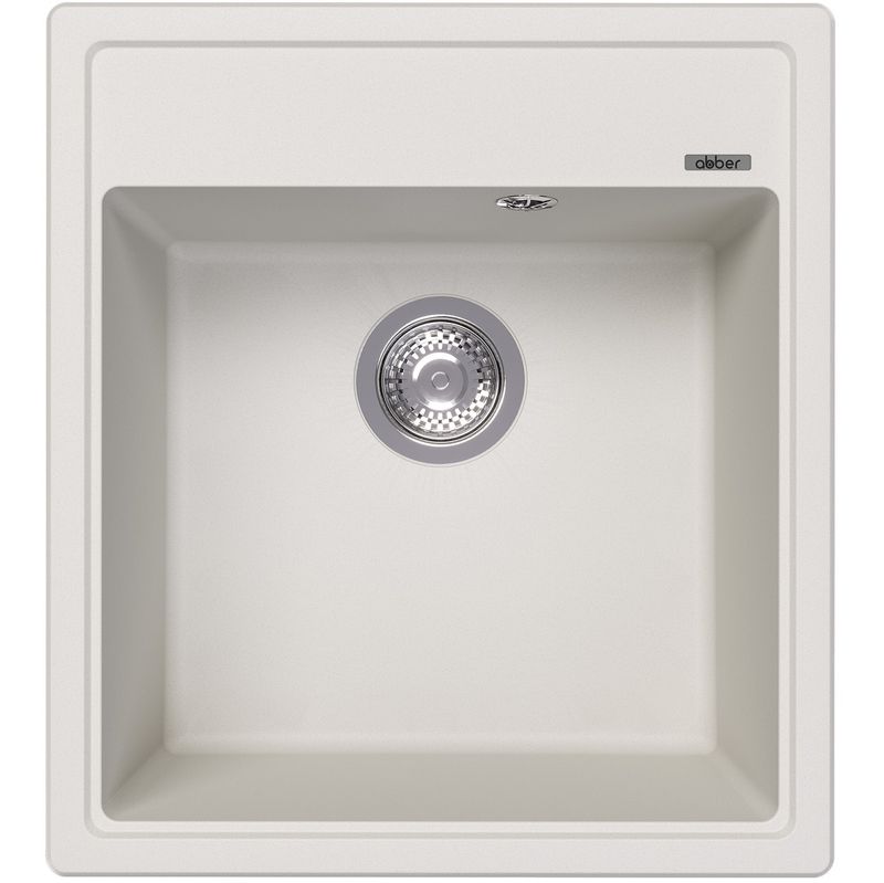 Мойка кухонная Abber Quarz AQ2901W 51х46 (белый), слив-перелив