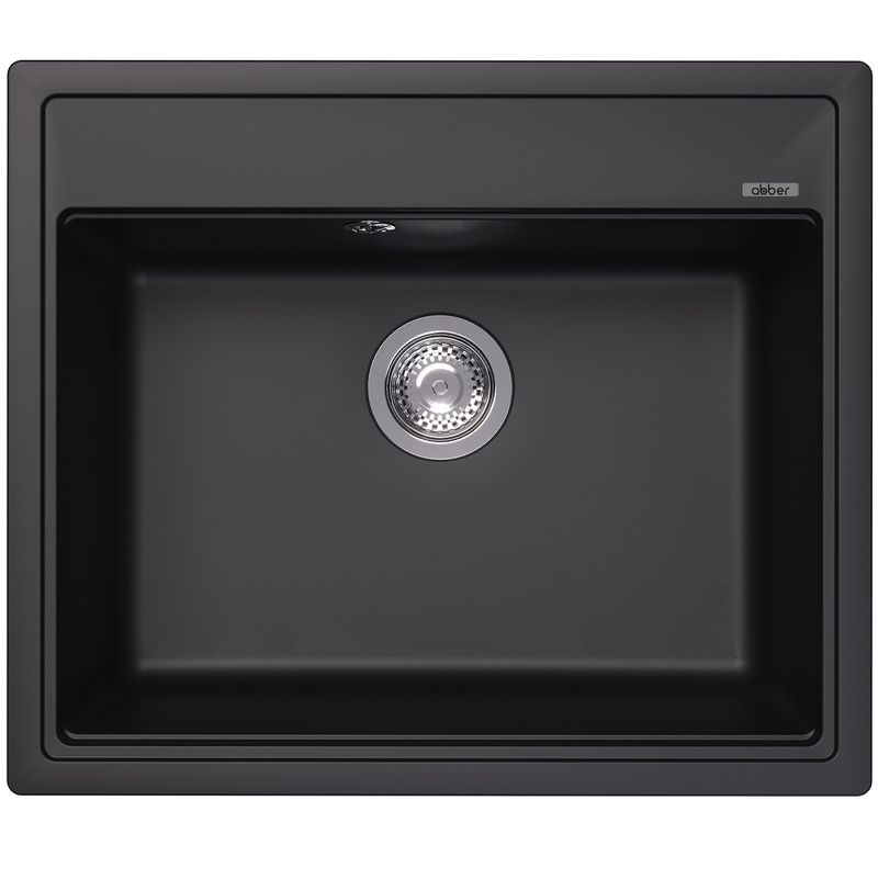 Мойка кухонная Abber Quarz AQ2902B 60х51 (черный), слив-перелив