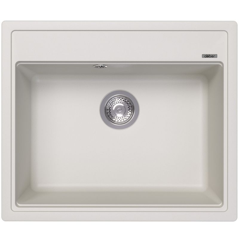 Мойка кухонная Abber Quarz AQ2902W 60х51 (белый), слив-перелив
