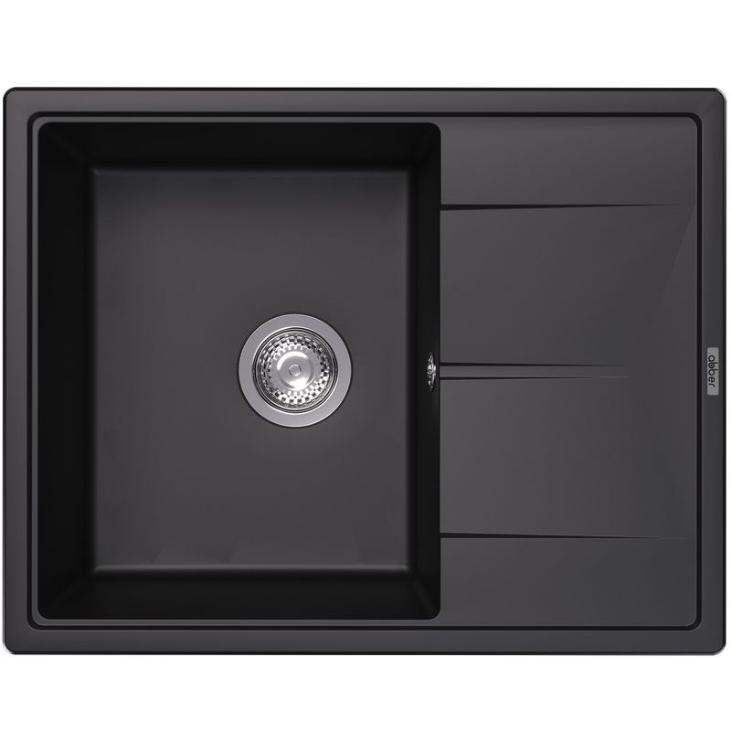 Мойка кухонная Abber Quarz AQ2903B 65х51 (черный), слив-перелив