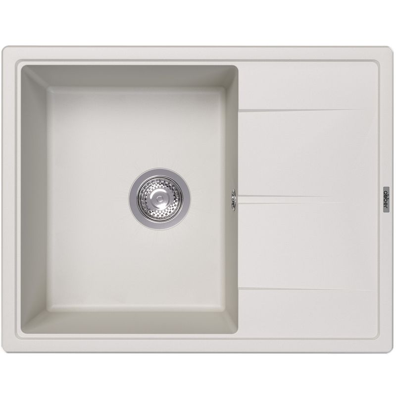 Мойка кухонная Abber Quarz AQ2903W 65х51 (белый), слив-перелив