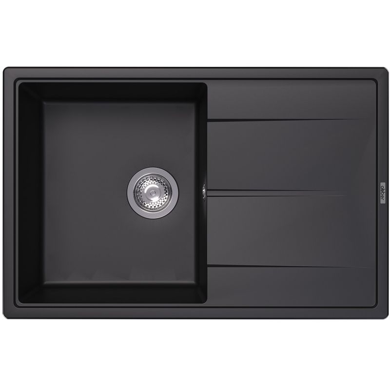 Мойка кухонная Abber Quarz AQ2904B 78х51 (черный), слив-перелив