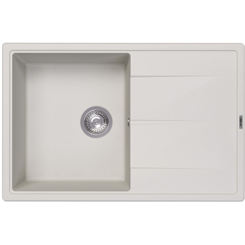 Мойка кухонная Abber Quarz AQ2904W 78х51 (белый), слив-перелив