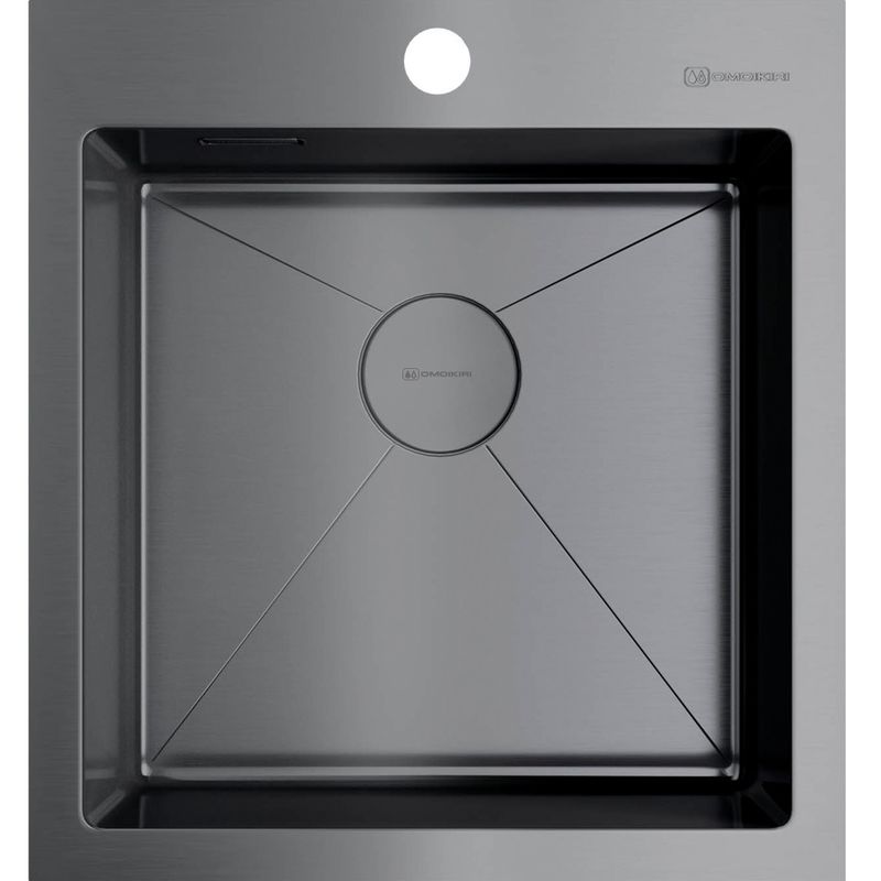 Мойка кухонная Omoikiri Akisame 46-GM 4973095 46x51 (вороненая сталь)