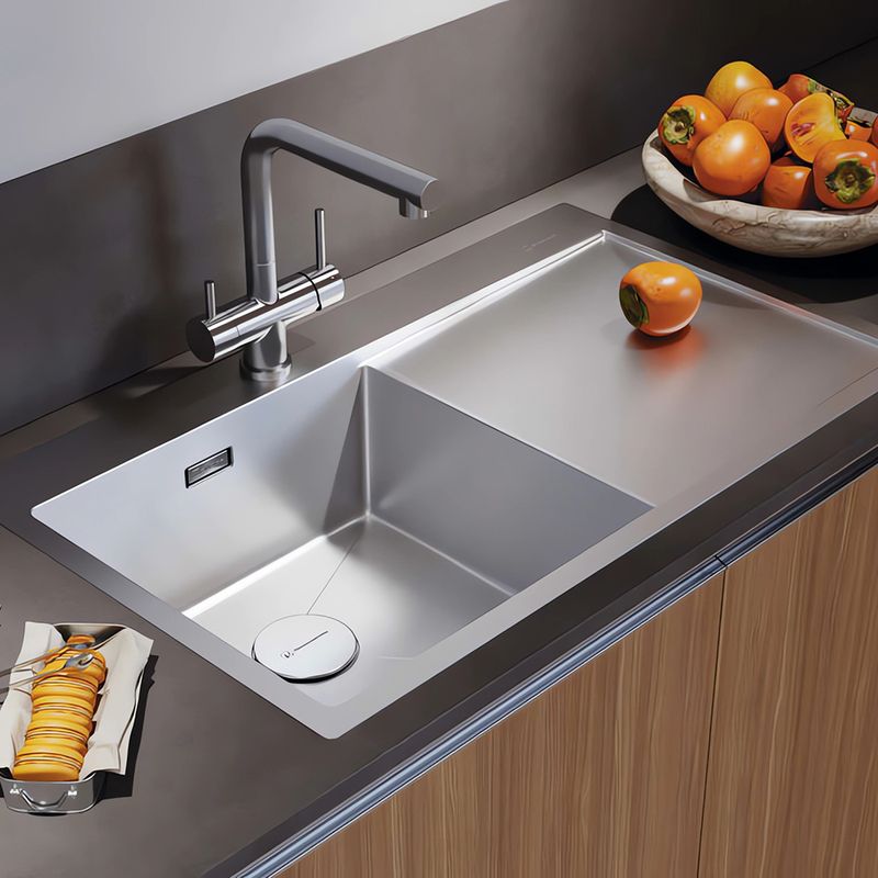 Мойка кухонная Omoikiri Akisame 86-IN-L 4993760 86x51 (нержавеющая сталь)