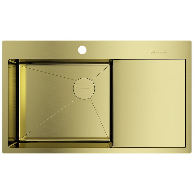 Мойка кухонная Omoikiri Akisame 86 SIDE LG-L 4997045 86x51 (светлое золото)