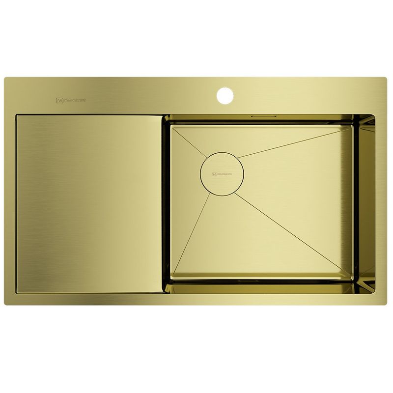 Мойка кухонная Omoikiri Akisame 86 SIDE LG-R 4997046 86x51 (светлое золото)