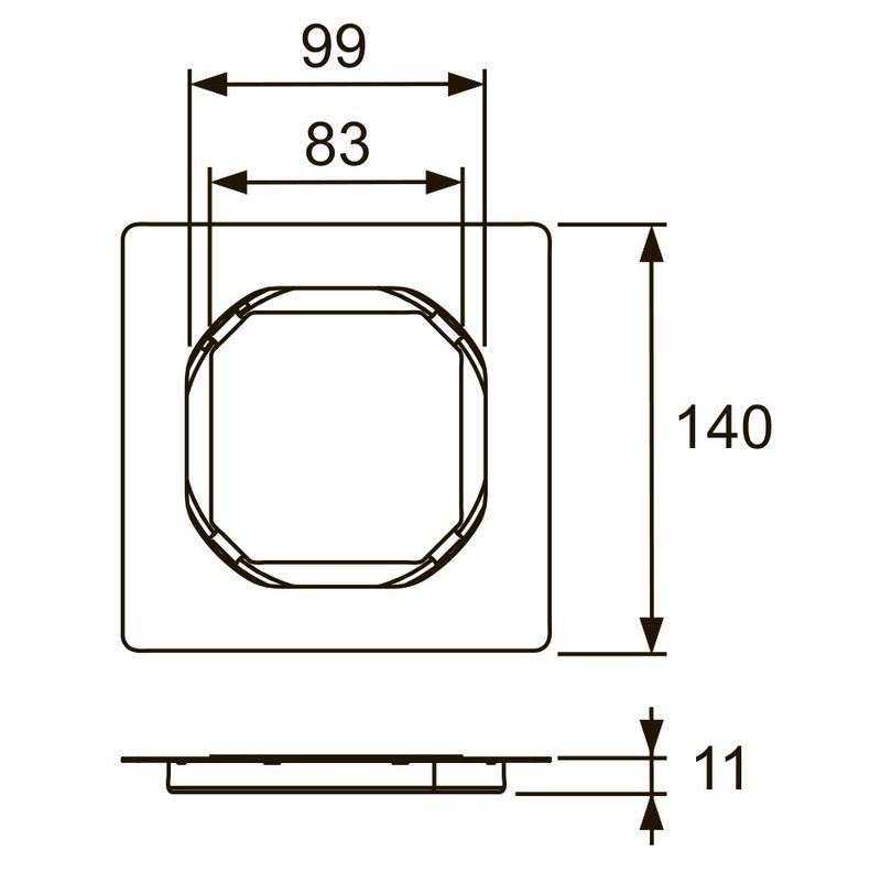 Основа для плитки без рамки Tece TECEdrainpoint S 3660016 100 мм.