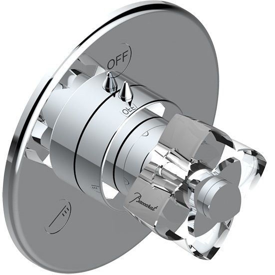 Переключатель потоков скрытого монтажа THG Panthere Cristal clair U6A-A02-48M2SB (хром), на 2 источника