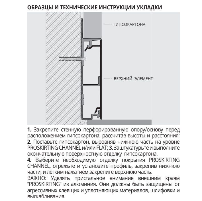 Плинтус Progress Profiles Proskirting Flat PKFLA 60-01 2 м. (белый), окрашенный