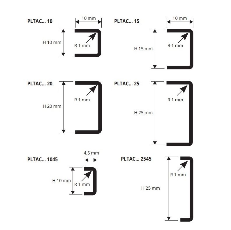 Профиль Progress Profiles Prolistel ACC PLTACS 20 2.7 м. (нерж. сталь), сатинированный