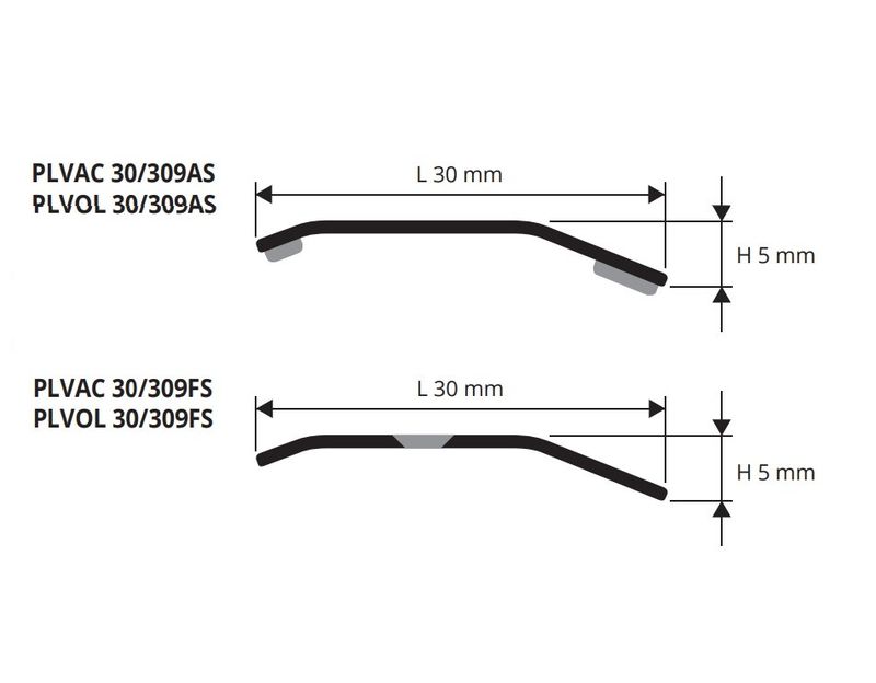 Порог Progress Profiles Prolevall PLVAC 309FS 0.9 м. (нерж. сталь), перфорированный 