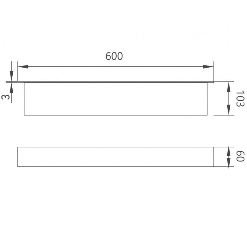 Полка Abber Nischen AN3010BST 60х10,3 (сталь брашированная)