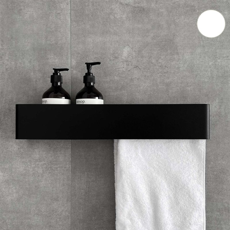 Полка со штангой Tezza Due Flex 180 см (белый), полотенцедержатель справа