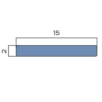 Полоса алюминий 15 мм Neexy PV88-15 (розовый блестящий), 2.7 м.