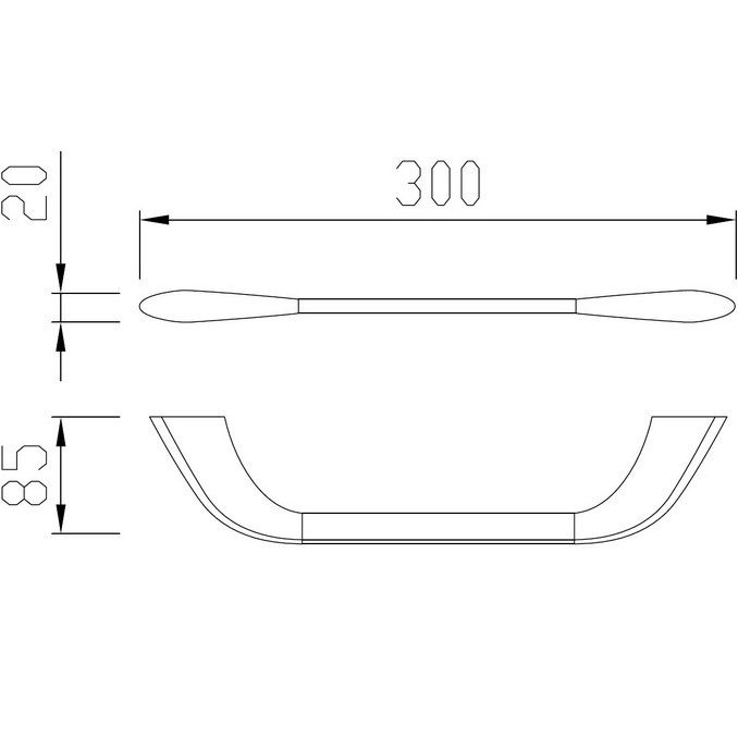 Полотенцедержатель 30см Abber Nord AA1551G (золото матовое)