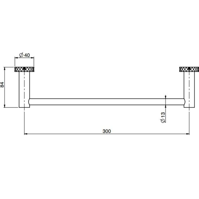 Полотенцедержатель 30см. Fima Carlo Frattini Accessori F6000T/30XNS (черный матовый)