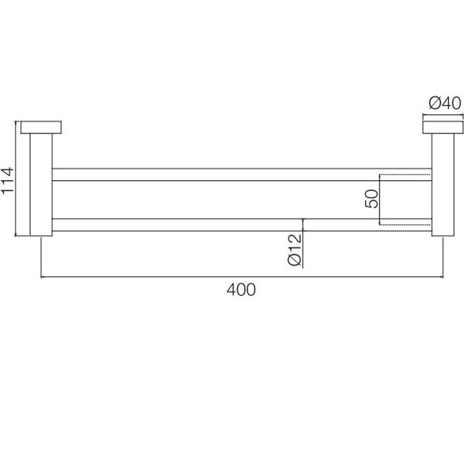 Полотенцедержатель 40см Fima Carlo Frattini Rotola F6001/40CR (хром), двойной