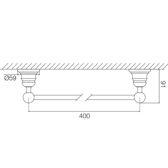 Полотенцедержатель 40см. Fima Carlo Frattini Accessori F6060/40OR (золотой)
