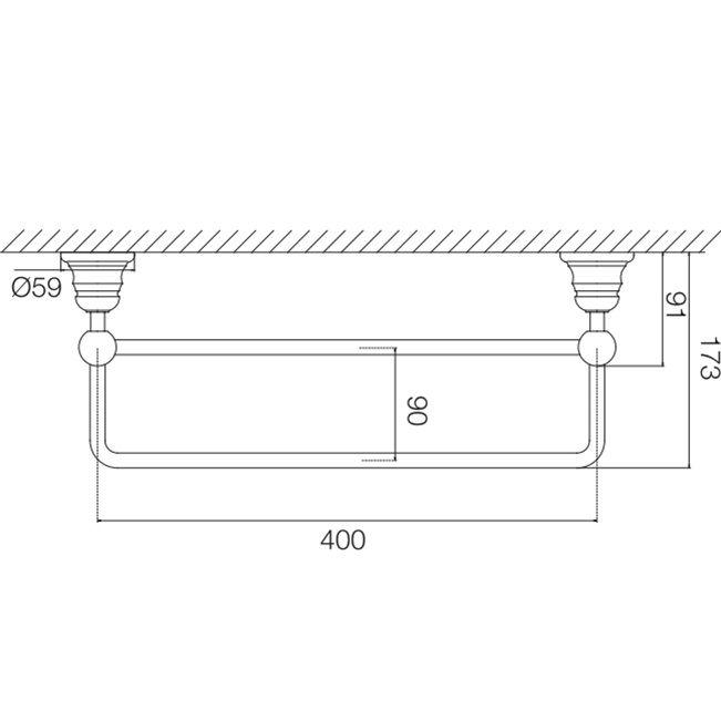 Полотенцедержатель 40см. Fima Carlo Frattini Accessori F6061/40OR (золотой), двойной