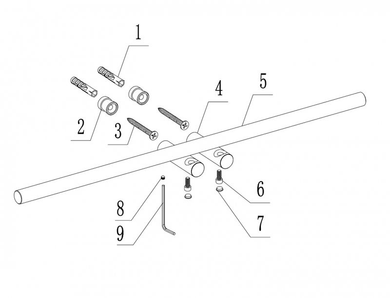 Полотенцедержатель Abber Osten 316 AA1855BST 52.4 см (сталь брашированная), двойной