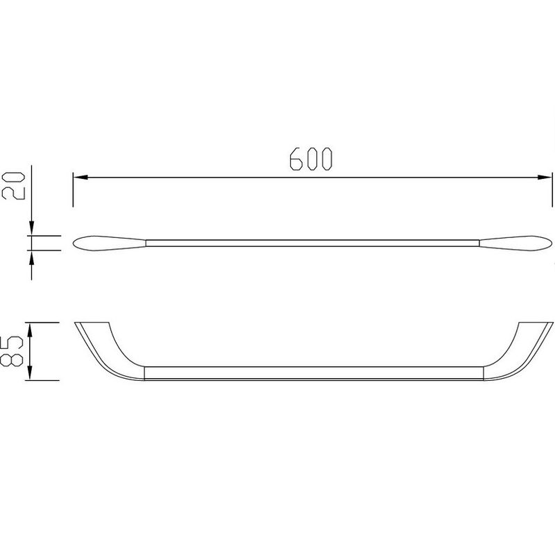 Полотенцедержатель 60см Abber Nord AA1552G (золото матовое)