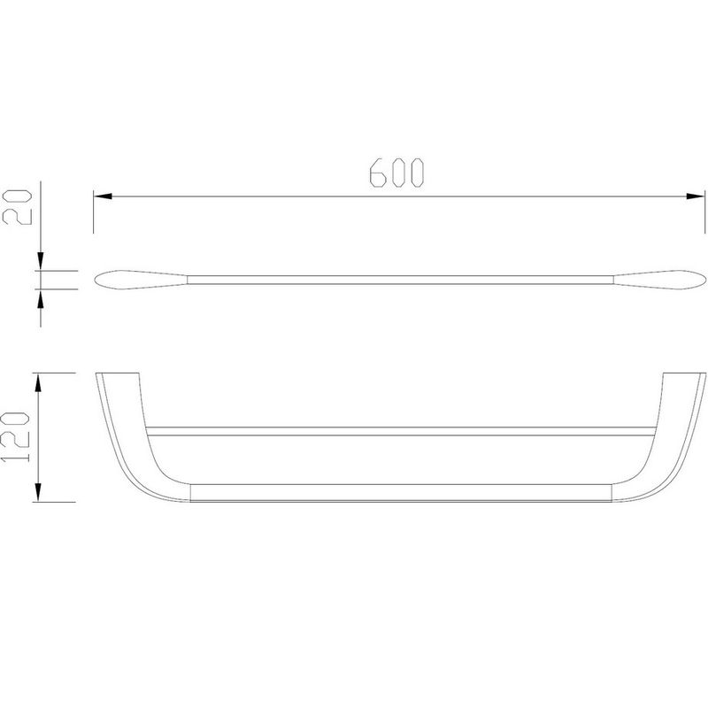 Полотенцедержатель 60см Abber Nord AA1553G (золото матовое), двойной