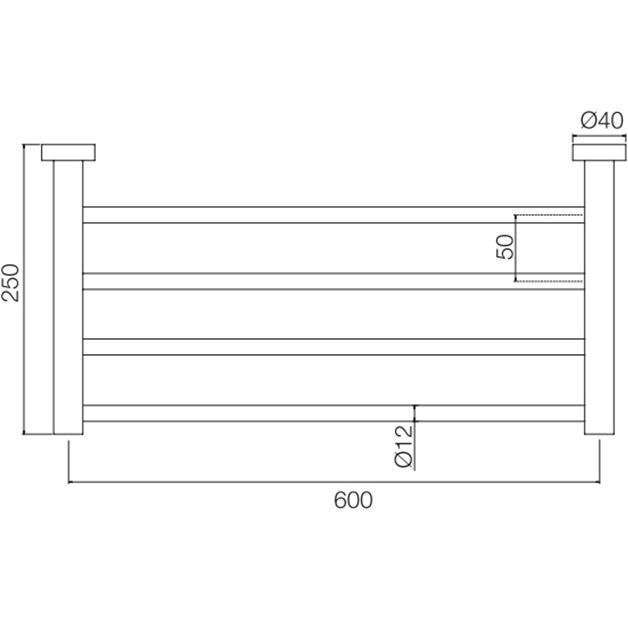 Полотенцедержатель 60см. Fima Carlo Frattini Accessori F6002/3NS (черный матовый)