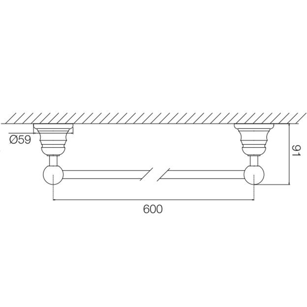 Полотенцедержатель 60см. Fima Carlo Frattini Accessori F6060/60OR (золотой)