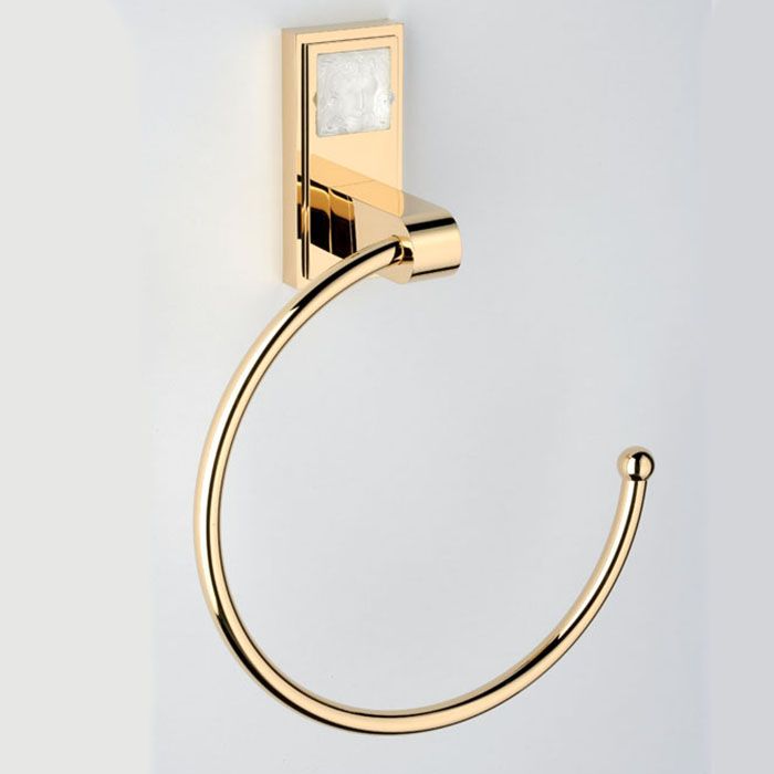 Полотенцедержатель кольцо 18 см. THG Masque de Femme Metal Grave A2T-F01-504N (золотой)