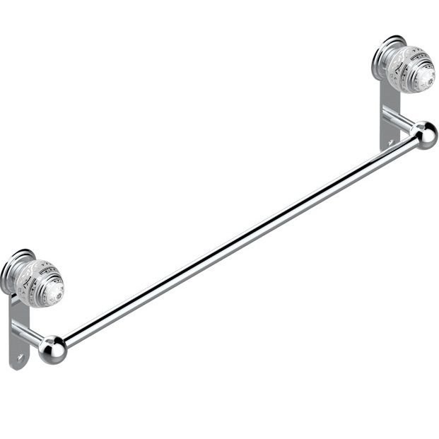 Полотенцедержатель настенный 60см. Marquise platinum decor A7G-A02-514/60 (белый, платина, хром)