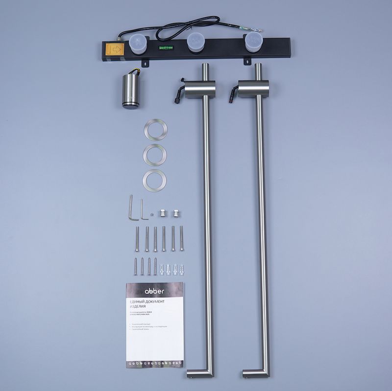 Полотенцесушитель электрический Abber Charme AH4002BST 34.5x80 (сталь брашированная)