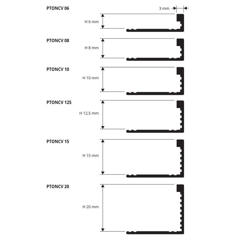 Профиль Progress Profiles Proterminal Curve PTONCV 125 2.7 м. (латунь), гибкий, матовый