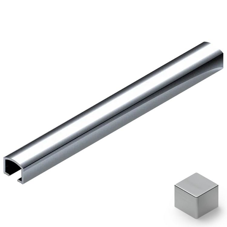 Профиль вставка алюминий 10х8.2 мм Neexy PV104-02 (серебро матовое), 2.7 м.