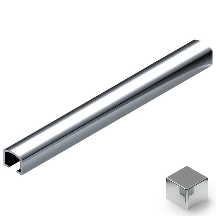 Профиль вставка алюминий 10х8.2 мм Neexy PV104-03 (серебро блестящее), 2.7 м.