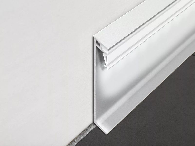 Плинтус Progress Profiles Proskirting GILED PKGLEDAA 100 (серебро), без клея