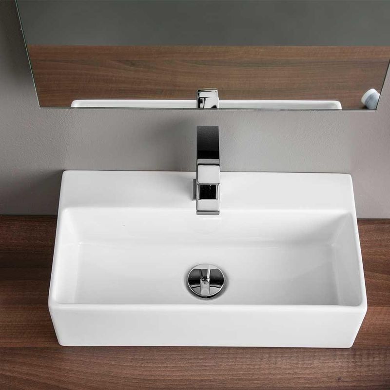 Раковина подвесная/накладная Artceram Quadro QUL001 01 00 bi 50х27